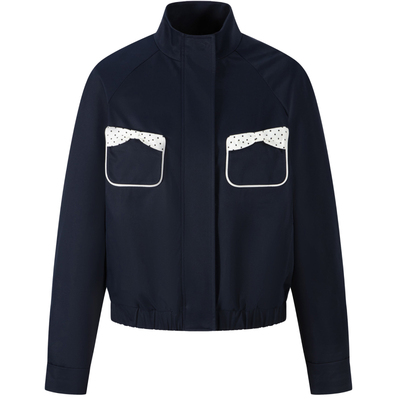 HERLIAN 2026年春季新品立体波点蝴蝶结装饰女士半高立领夹克外套