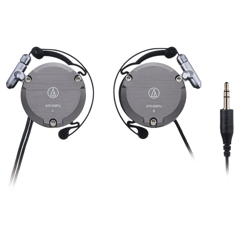 铁三角 ATH-EM7X 耳挂式重低音结城理款女毒人声金属外壳HIFI耳机