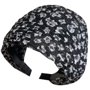 豹纹超宽边遮盖头顶白发的发箍女头箍压发卡发捆头饰中老年人发窟