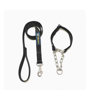 钢钩牵引绳脖圈史宾格大中型马犬德牧1.5米工作犬牵引带套装狗绳