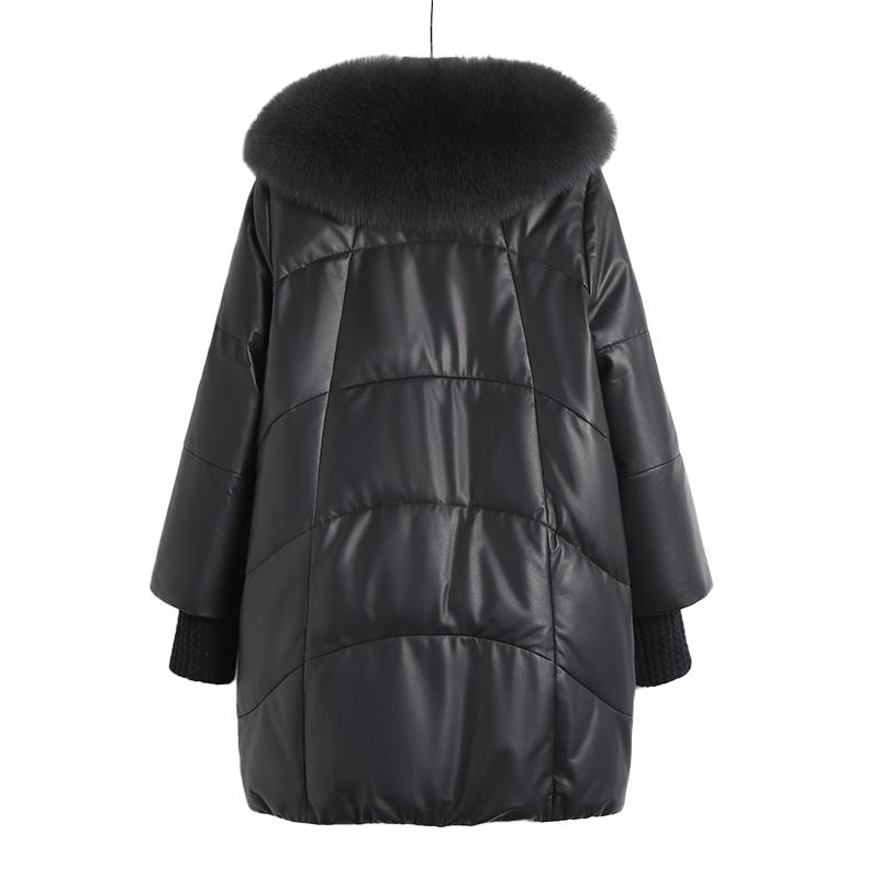 冬季新品海宁真皮羽绒服女皮衣绵羊皮狐狸毛大毛领加大码外套