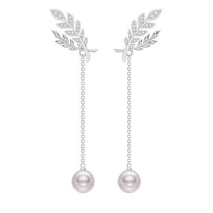 喜珠阁【Grow生长】麦穗水滴长款耳环珍珠耳饰女款高级饰品