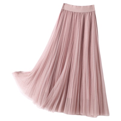 29833-三层网纱半身裙中长