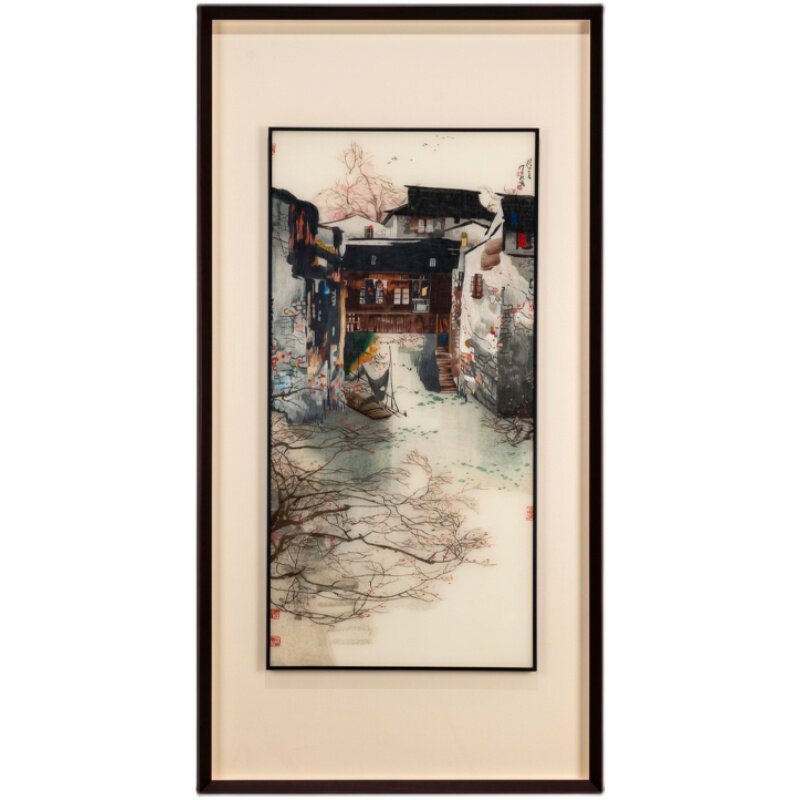 装饰画逸福瑞手工苏绣