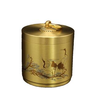 纯黄铜烟灰缸家用客厅中式时尚带盖防风烟缸车载烟碟加厚男生礼品