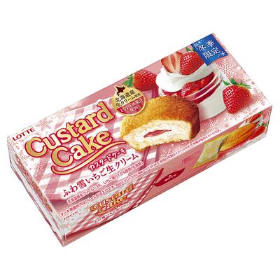 乐天LOTTE草莓奶油蛋黄夹心蛋糕