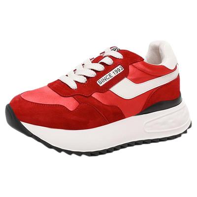 星期六红色爆款板鞋8CM小个子女