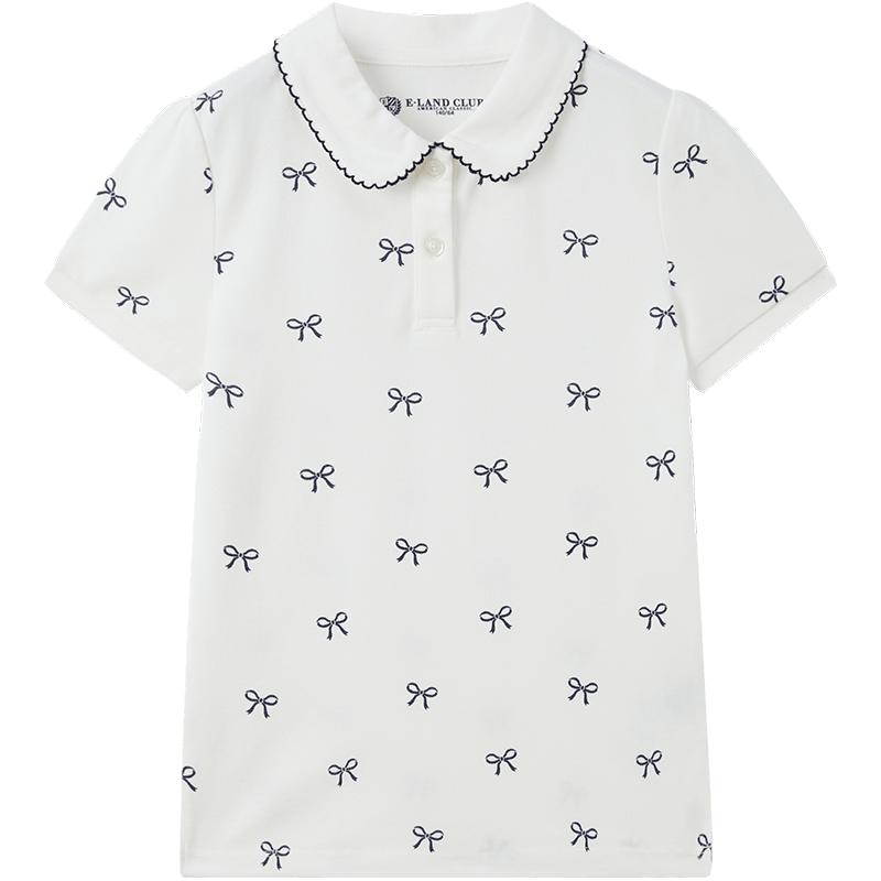【5A抗菌】elandkids女童POLO衫