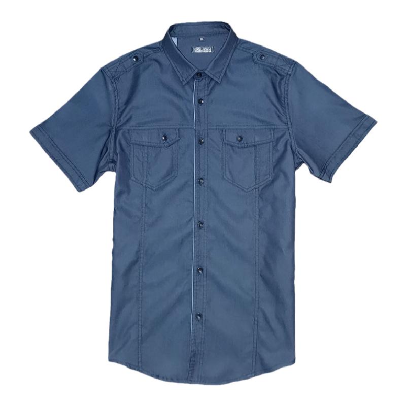 翻领半袖工装夏季外贸工作服