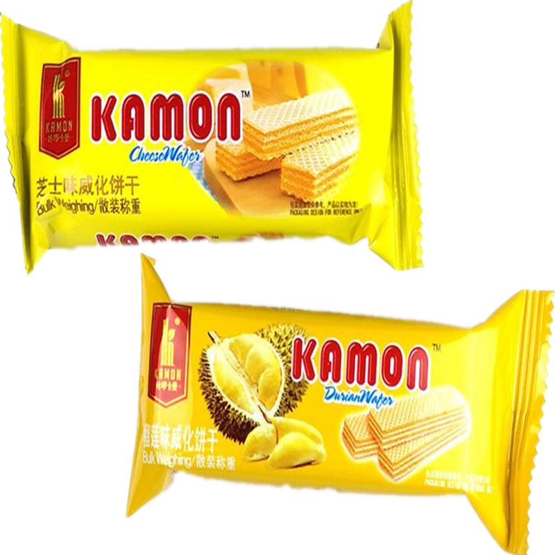 卡曼榴莲芝士咸蛋味威化饼干