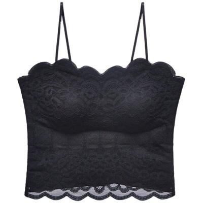 曼娜莎蕾丝性感吊带背心女带杯