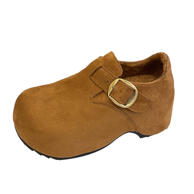 厚底内增高加绒勃肯鞋女2025新款