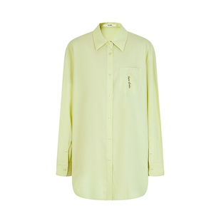 none 新款减龄洋气衬衫女宽松慵懒风中长款休闲下摆不规则上衣女