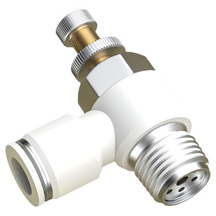 节流阀气动可调气管快速接头调速气缸调节SL4*6/8-m5/02调压气阀