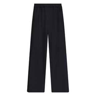 加绒毛呢阔腿裤女秋冬软糯醋酸加厚绵羊毛高个子加长窄版直筒长裤