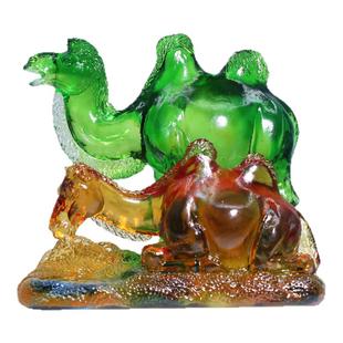 集雅轩宋韶光大师2026马年吉祥物生肖属猴 健行万里 琉璃摆件礼品