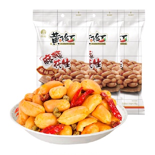 黄飞红麻辣花生116g*3袋香辣大花生米坚果炒货休闲零食下酒菜