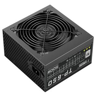 九尾狐TP650台式电脑主机箱电源额定500W峰值600瓦白牌静音温控