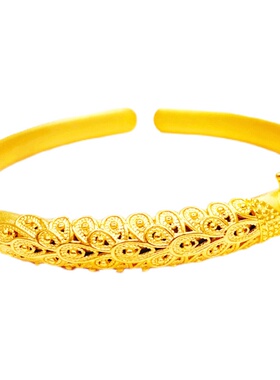 龙凤纹祥云妈妈款结婚不退色手镯