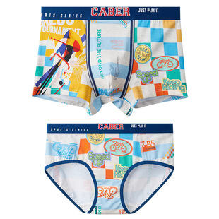 caber/卡百利2024情侣内裤奥运会主题撞色运动风莫代尔棉男女内裤
