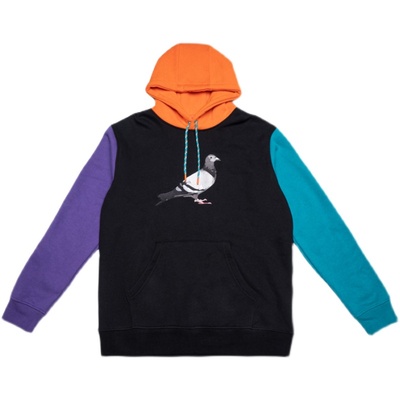 staple拼接秋季情侣外穿连帽卫衣