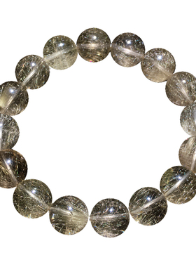 天然维纳斯发晶单圈手链天铁共生