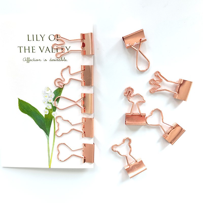 盒装创意长尾夹19mm办公手柄夹夹文件收纳异形金属票据夹子燕尾夹