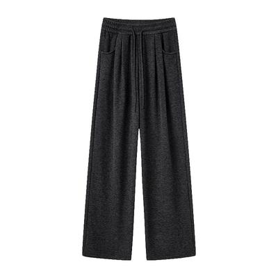 黑色糯米裤春秋冬2025新款垂坠感