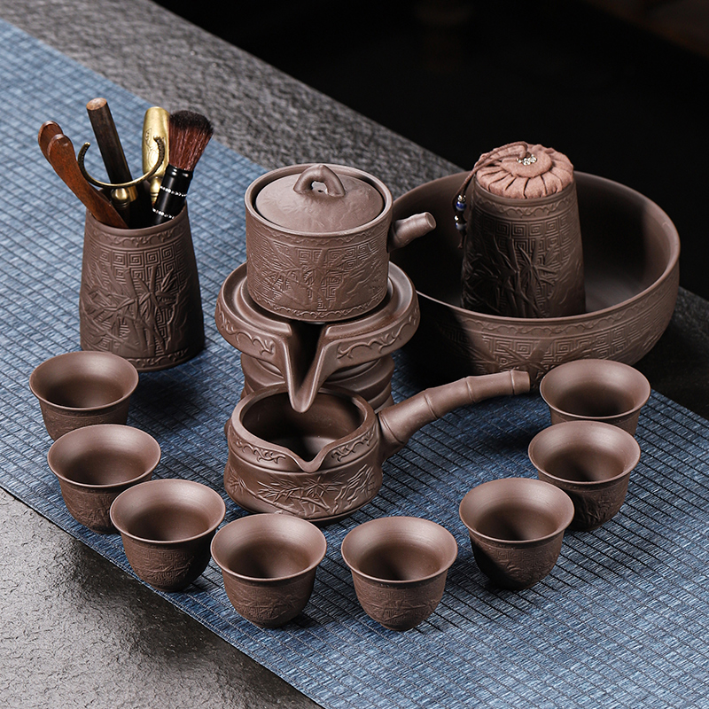 紫砂茶具套装家用轻奢高档2025新款懒人自动泡茶神器功夫茶杯茶壶