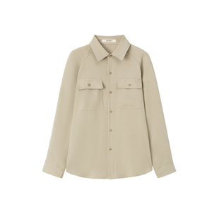 BALIANG捌梁〔静役〕极简松弛老钱风休闲宽松可调节收腰长袖衬衫