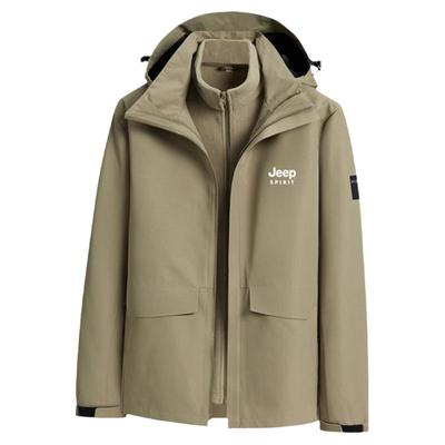 吉普JEEP冬季男三合一可拆卸外套