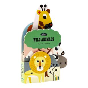 野生动物 Bookscape Board Books Wild Animals 进口英文原版 儿童英语启蒙纸板造型书 亲子互动异形游戏玩具书绘本 Chronicle出品