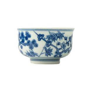 三勤堂景德镇青花岁寒三友主人杯个人专用品茗杯茶杯高档功夫茶具