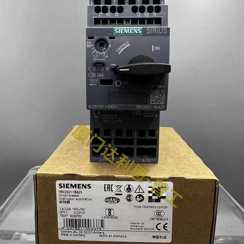 溢价-3RV2021-1BA25 塑料外壳式断路器#SI