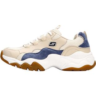 斯凯奇男鞋冬季款运动鞋正品鞋子新款熊猫鞋厚底老爹鞋男士休闲鞋