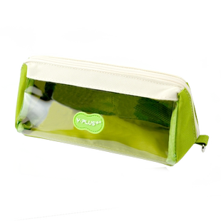 YPLUS透明大容量帆布笔袋ins风高中日系简约初中女孩男生款笔袋学生文具盒高颜值女孩子多层中学生学习用品