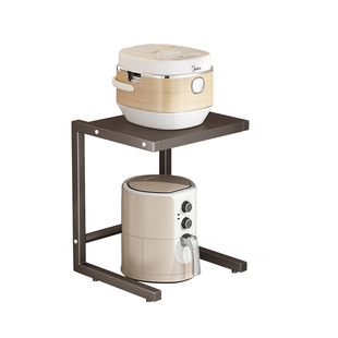 枪灰色新款厨房置物架台面多层电饭煲空气炸锅小家电收纳储物架子