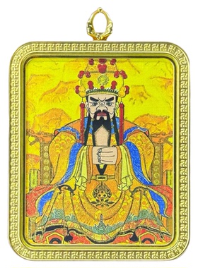 西藏单面唐卡吊坠佛牌护身符项链