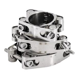 304不锈钢双头强力喉箍欧式卡箍高压管箍抱箍管夹重型扣双层加厚