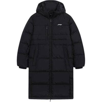 李宁连帽男长羽绒服运动服