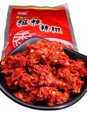 贵州遵义农家自制糍粑辣椒