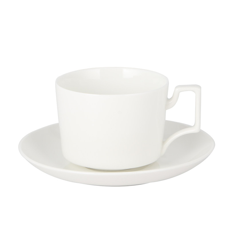 欧式陶瓷咖啡杯简约套装奶纯白高档创意奶茶酒店餐厅咖啡杯碟定制
