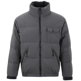 MindBridge 冬季新款男装羽绒服短款立领条纹时尚夹克厚外套