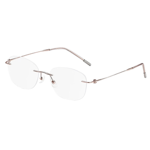 卢昱晓同款纯钛无框眼镜女近视可配度数纯欲甜妹高智感超轻眼睛架