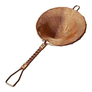 铜制茶漏茶滤网手工编织泡茶过滤器茶隔过滤网茶漏斗功夫茶具配件