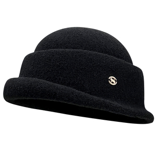 2025新款赫本风高品质千金礼帽渔夫帽子女秋冬气质百搭优雅盆帽潮