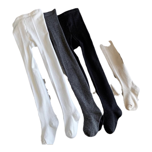 女童连裤袜春装新款洋气踩脚裤小女孩袜裤春秋纯色弹力修身打底裤