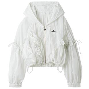 LILY BROWN2025秋冬新品MARY QUANT拉链连帽轻薄外套LWFJ254009