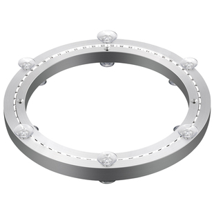 圆桌大吸盘转盘底座消音家用桌面玻璃实木旋转轴承餐桌铝合金轨道