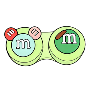 安瞳隐形眼镜盒便携甜美可爱双联盒防漏美瞳盒拧盖护理盒收纳盒